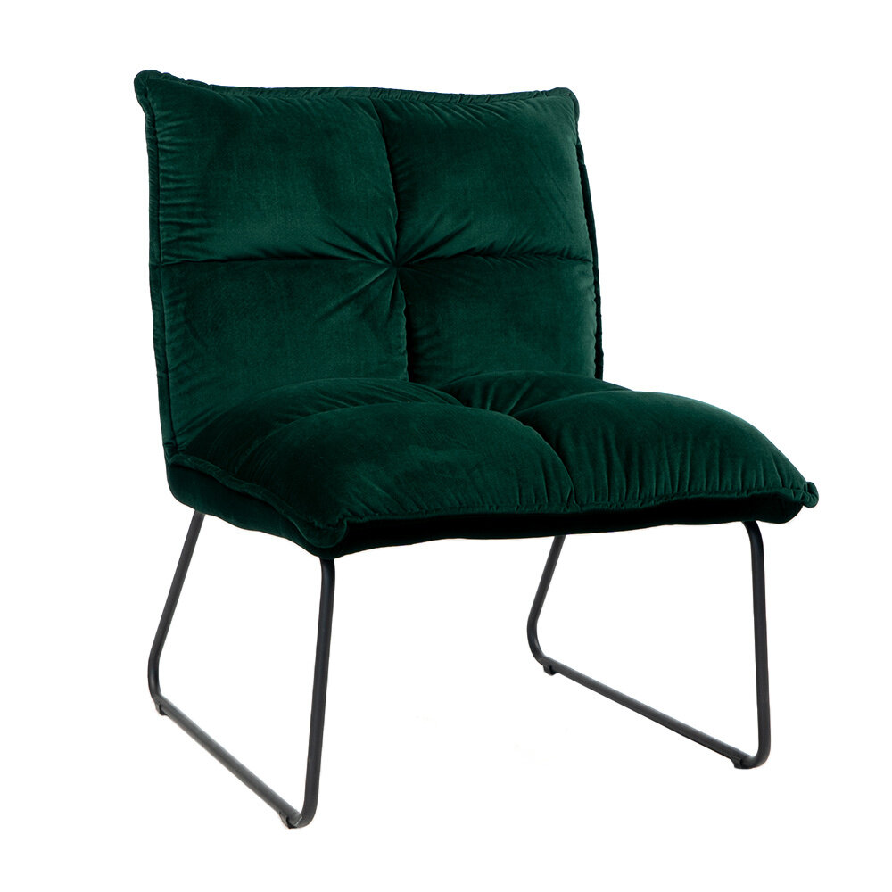 Fauteuil Maria velours donkergroen 70 cm
