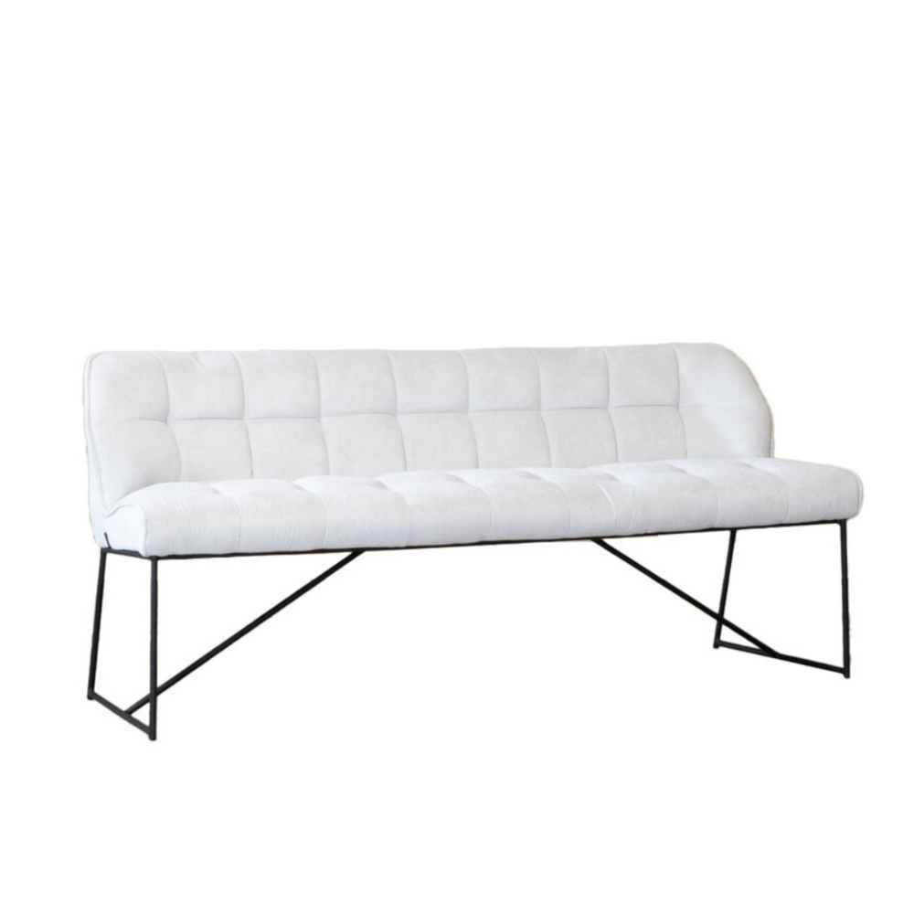 Bankje Linis polyester wit 220 cm
