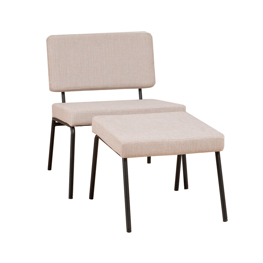 Fauteuil Aria gerecycled polyester beige