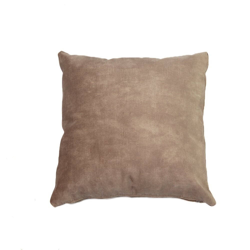 Kussen Isna velours taupe 45 × 45 cm