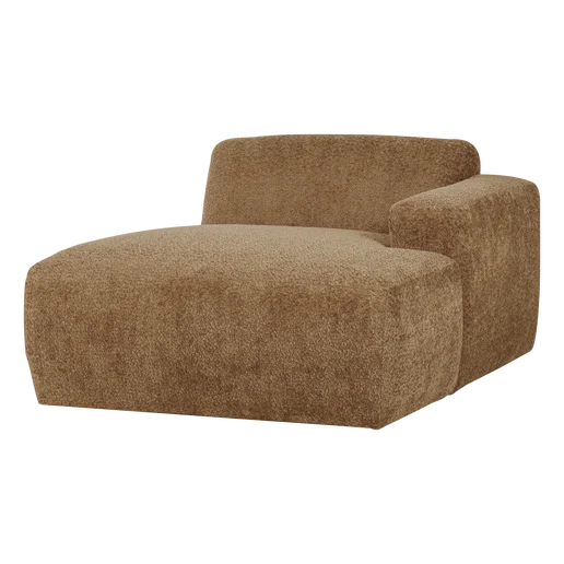 Chaise longue Calar wol geel rechts