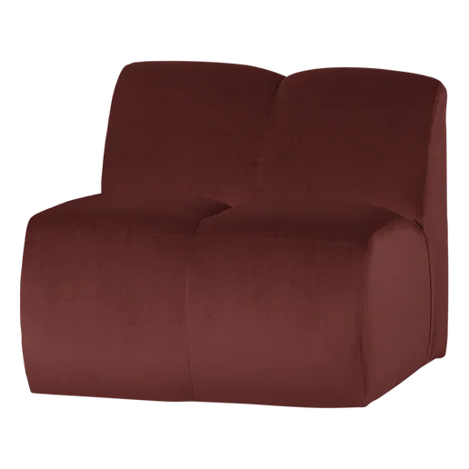 Bank Jasio velours bruin 1-zits 84 cm