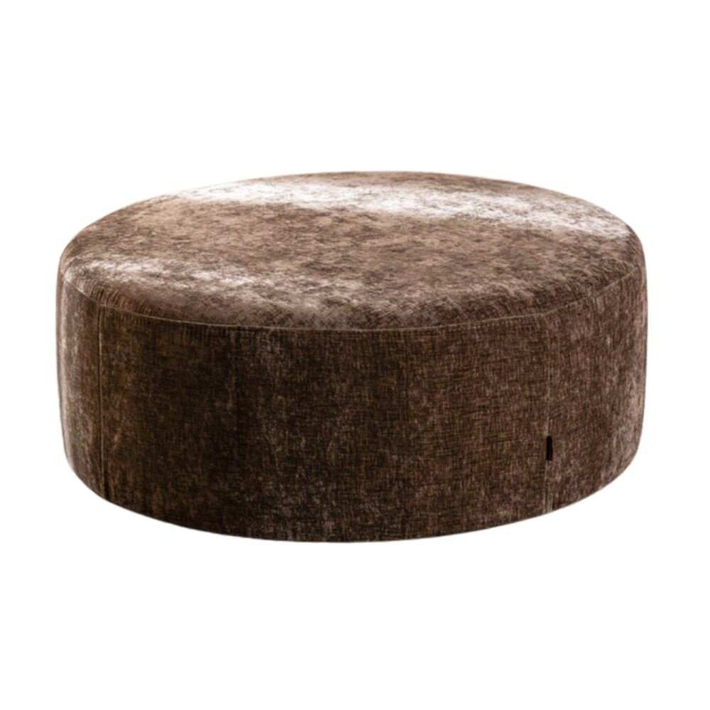 Poef Noren chenille mocha rond Ø100 cm 37 cm hoog