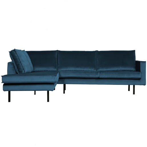 Hoekbank Calar velours links 266 × 85 cm hoog