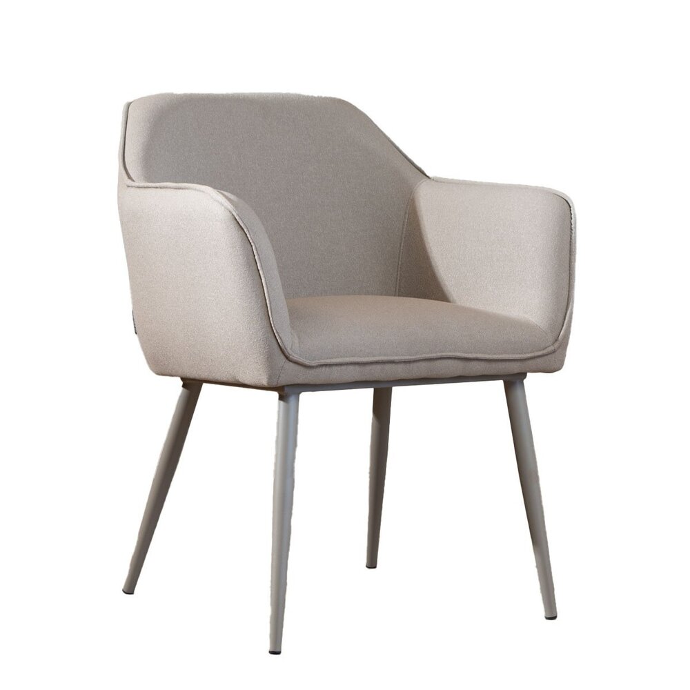 Stoel Delvo gerecycled polyester taupe 58 × 90 cm hoog