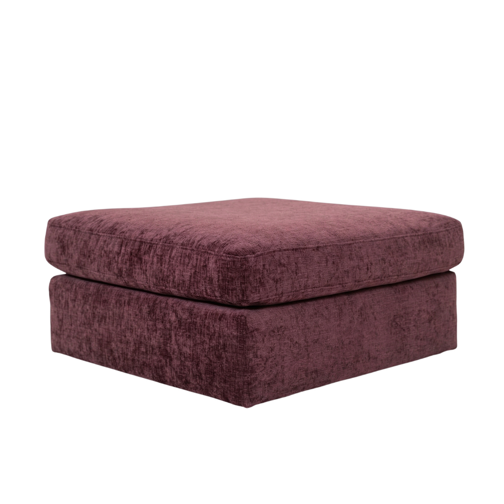 Poef Fena chenille paars