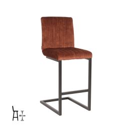 Barkruk Isel velours roestbruin