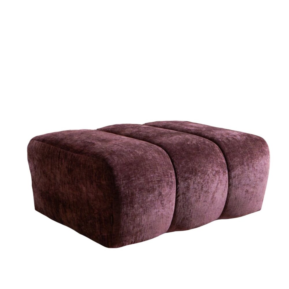 Poef Galio chenille paars 93 cm