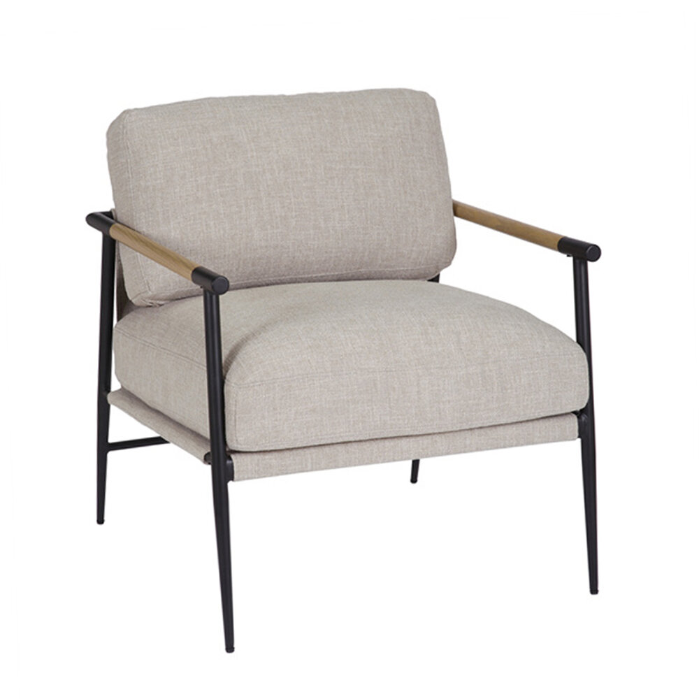 Fauteuil Talna polyester taupe 71 cm