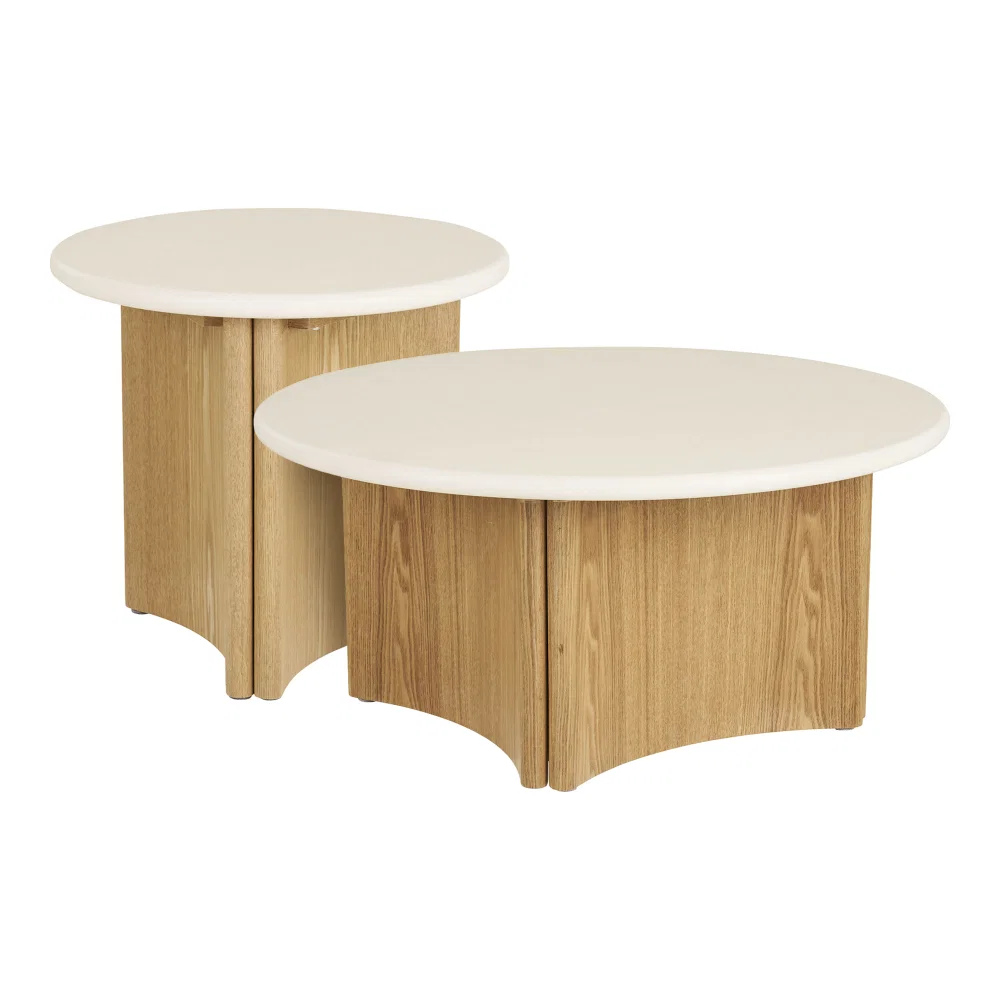 Salontafel Aris MDF wit set van