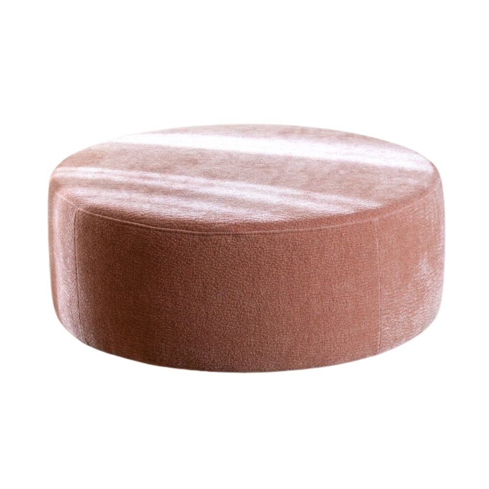 Poef Vesto chenille roze rond Ø100 cm