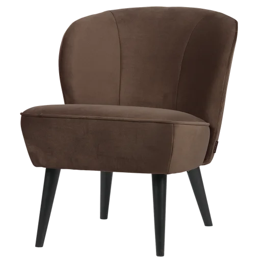 Fauteuil Dalo velours bruin 59 cm