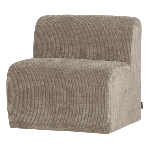 Bank Zelro ribstof beige 84 cm 84 cm
