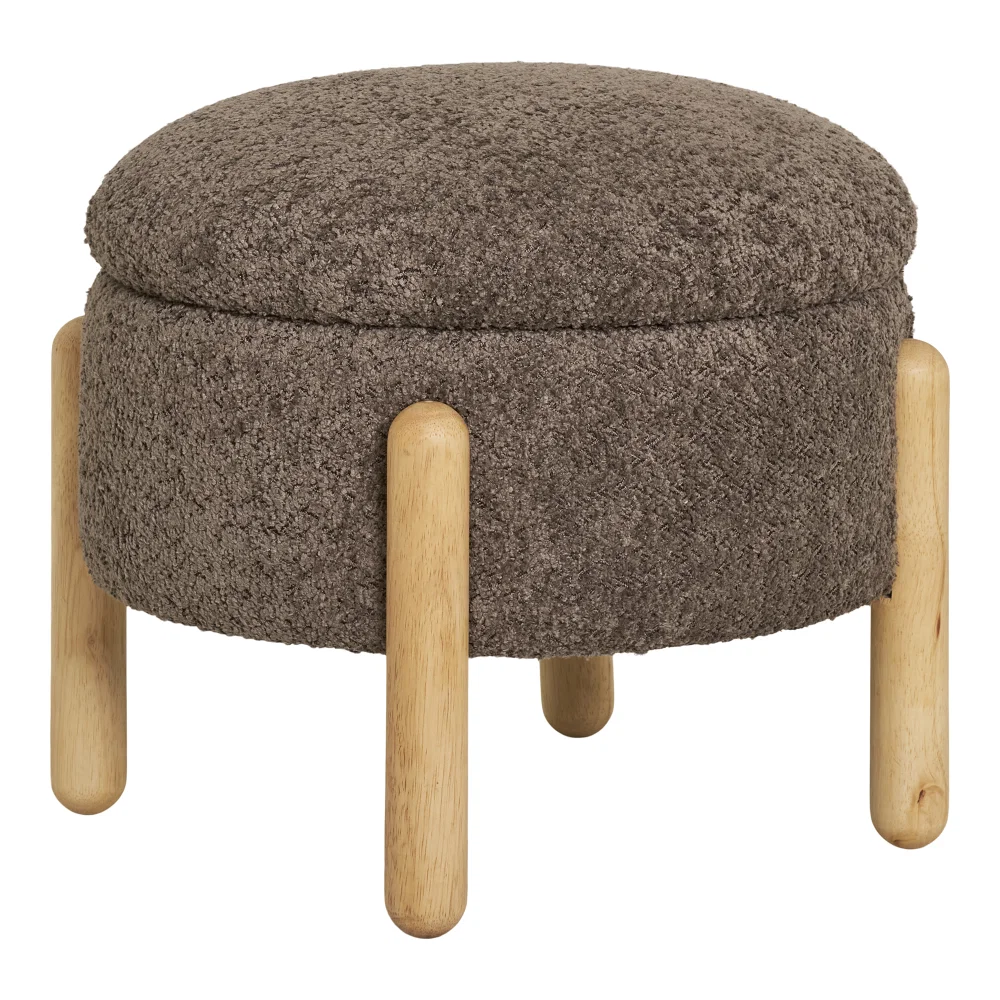 Poef Palis polyester bruin 45 × 36 cm hoog