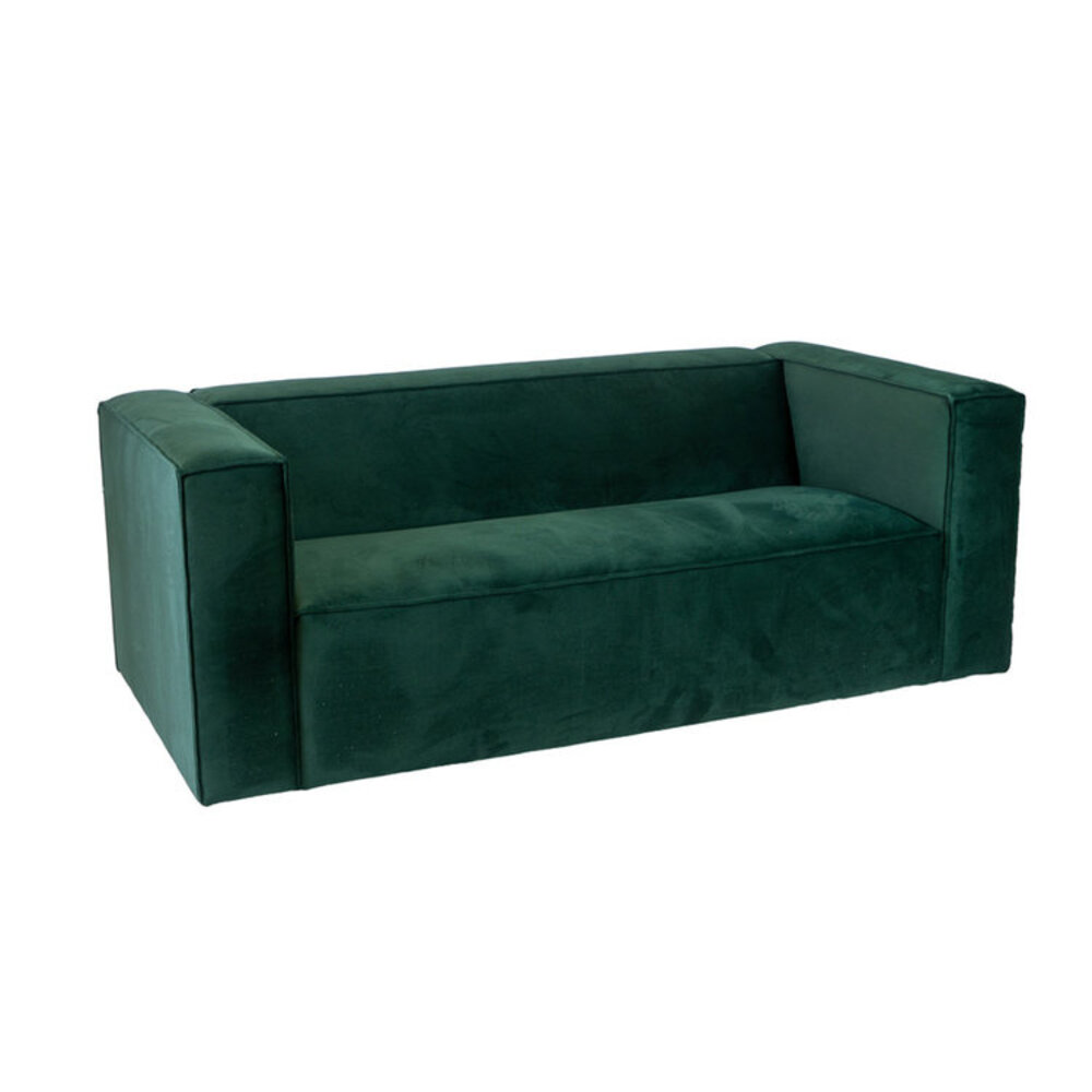 Bank Vinna velours donkergroen 5-zits 194 cm