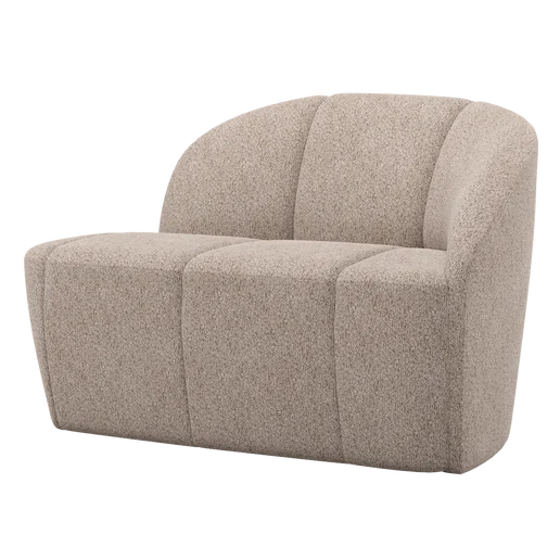 Bankje Alel chenille beige 2-zits rechts 112 cm