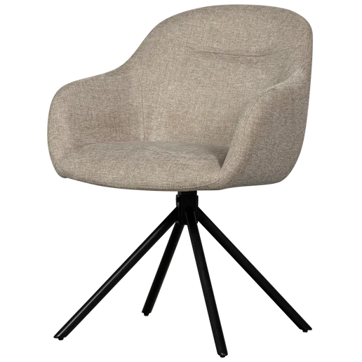 Eetkamerstoel Ilon polyester beige 57 × 80 cm hoog