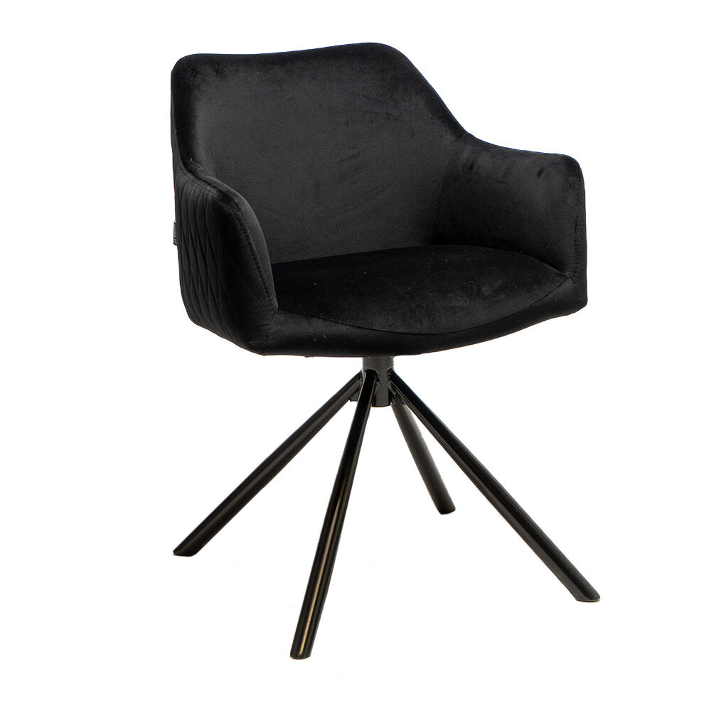 Stoel Ario velours zwart 60 × 79 cm hoog