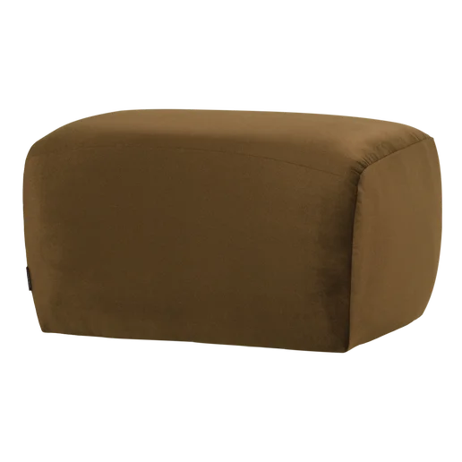 Poef Lanan velours geel 84 cm