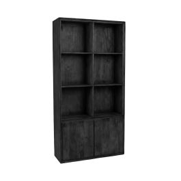 Kast Dele mangohout zwart 100 cm