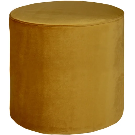 Poef Zanro polyester geel Ø46 cm