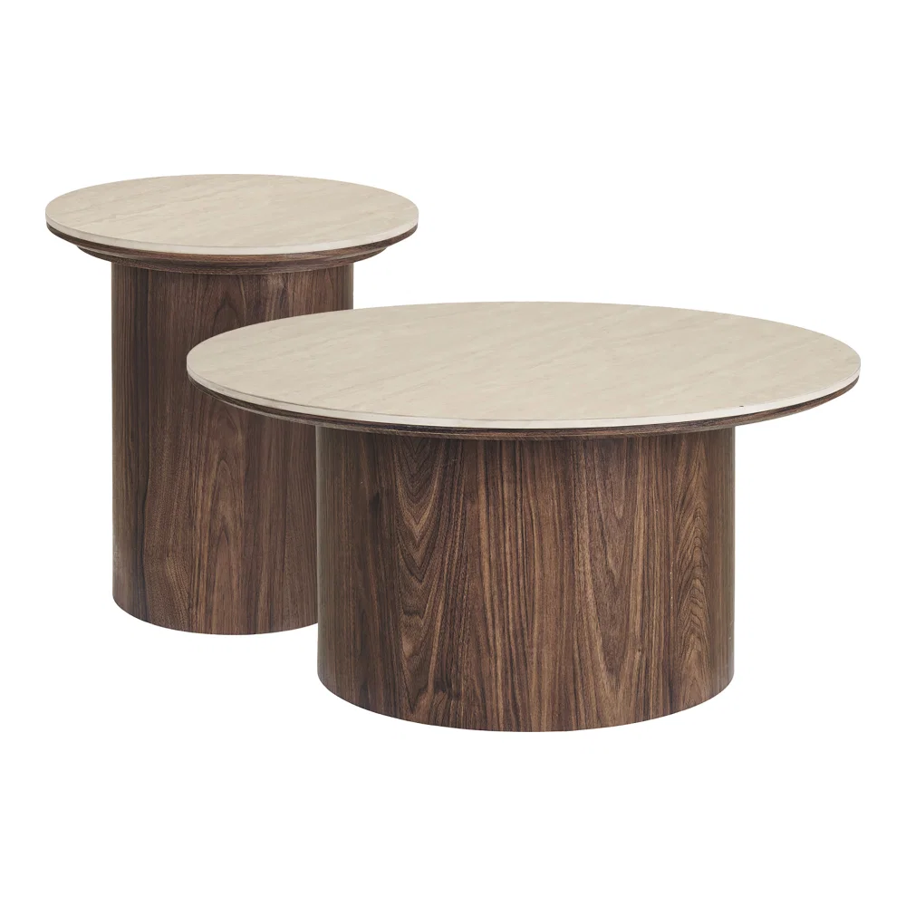 Salontafel Leve keramiek travertin set van