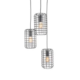 Hanglamp Olmi metaal zwart 32 cm