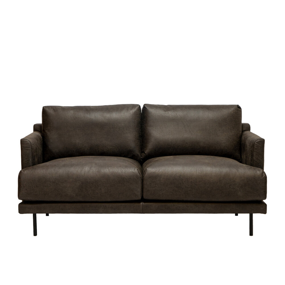 Bank Kala eco-leer antraciet 5-zits 174 cm