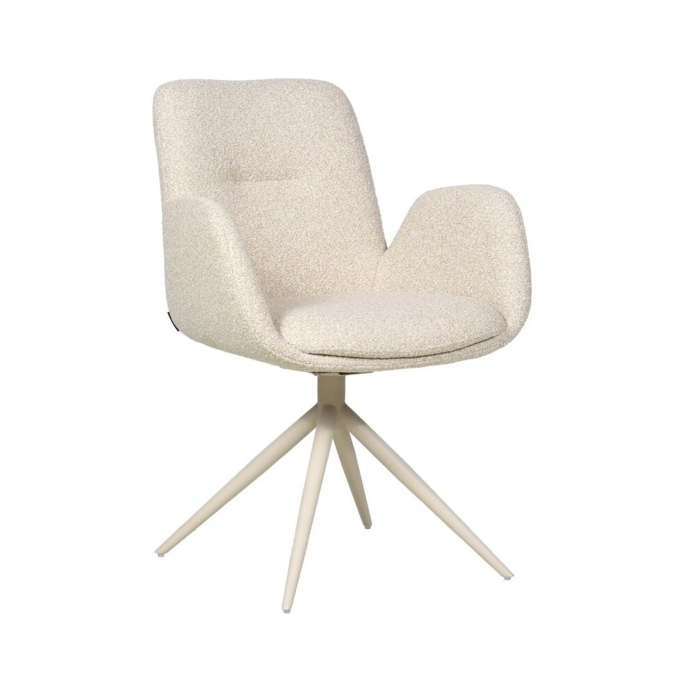 Stoel Linvo polypropyleen polyester taupe draaibaar 62 cm