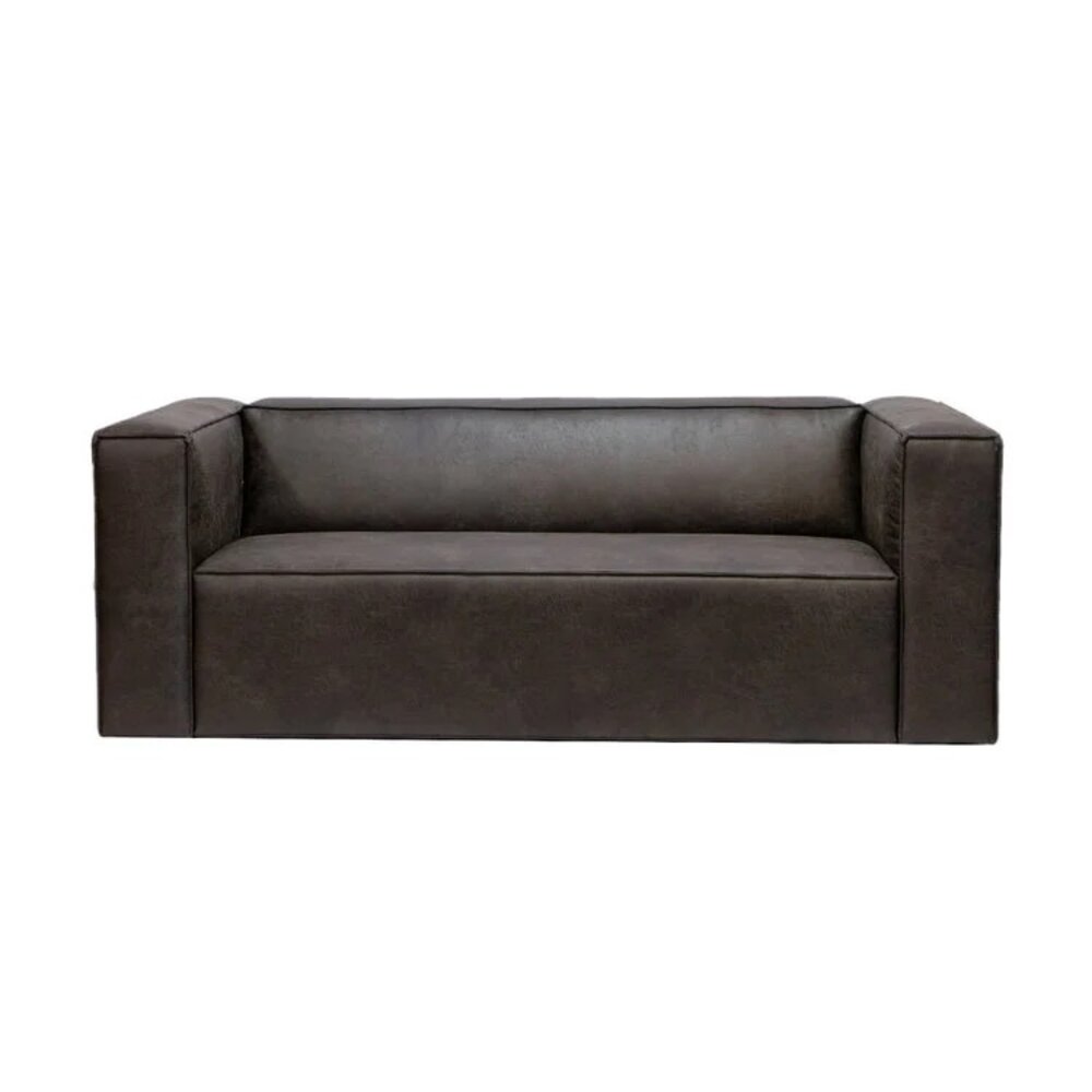 Bank Olto eco-leer antraciet 5-zits 194 cm