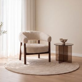Vloerkleed Selel polyester taupe 200 × 2 cm hoog