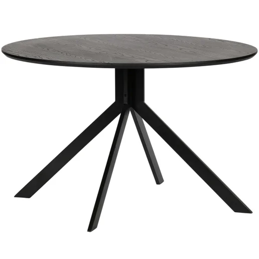 Eettafel Grar hout zwart Ø120 cm