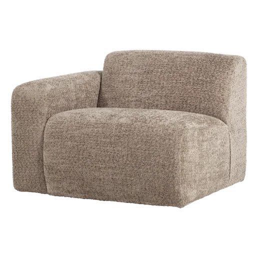 Bank Olvo wol beige 1-zits links 105 cm