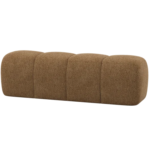 Bank Nortean chenille stof geel 164 cm