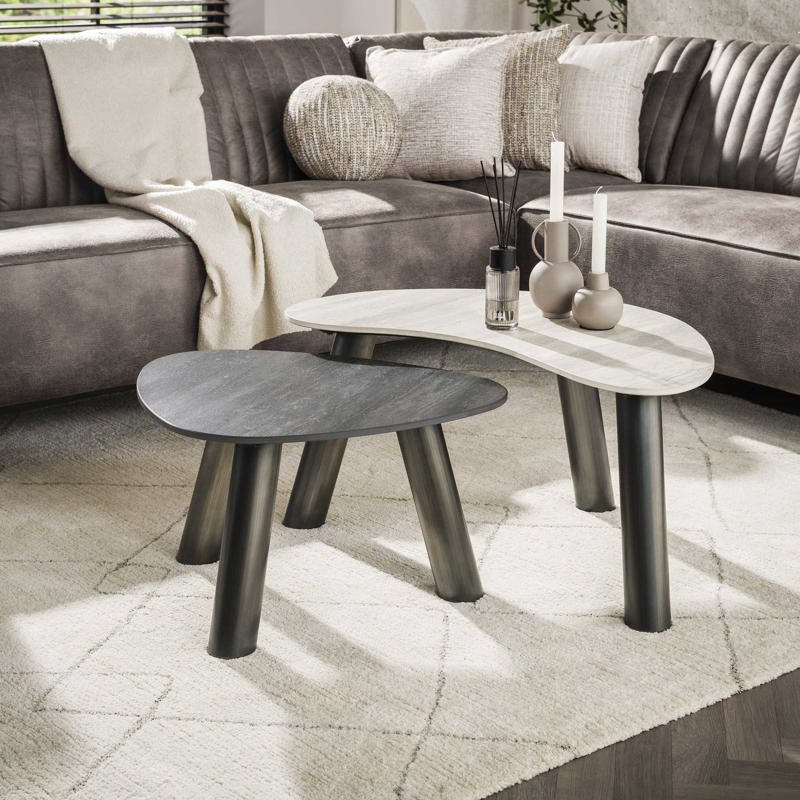 Salontafel Vesto organisch set van 2