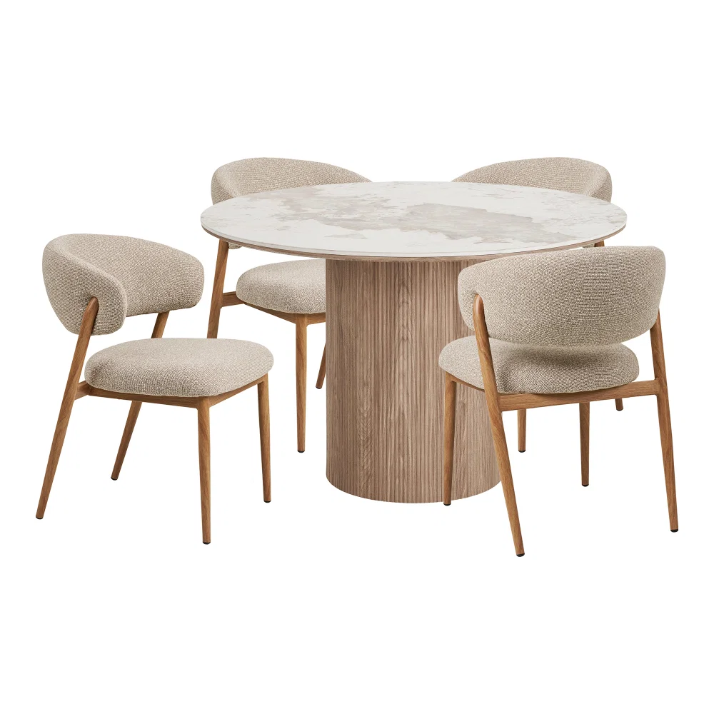 Eethoek Palis metaal zand 120 cm