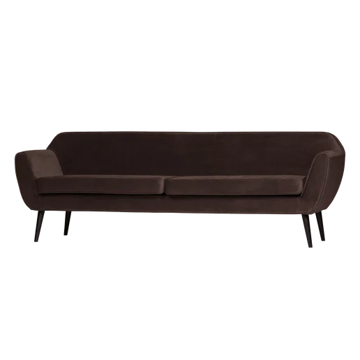 Bank Selsio velours bruin 230 cm