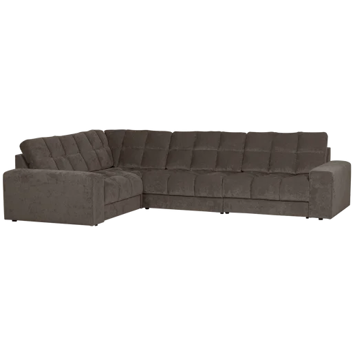 Hoekbank Aris polyester grijs links 316 cm