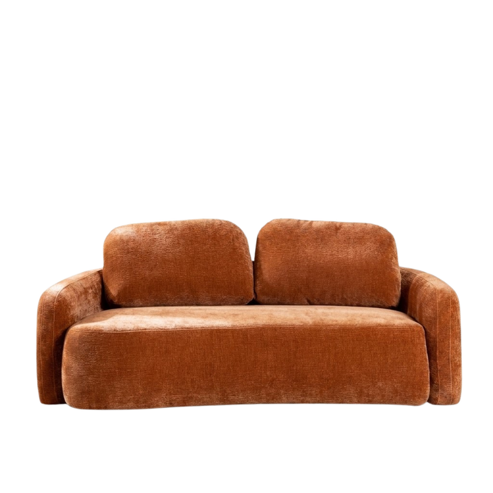 Bank Ralen chenille terracotta 5-zits