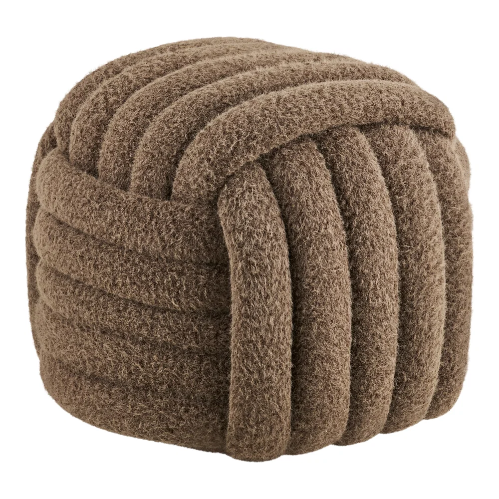 Poef Lorto polyester bruin 48 cm