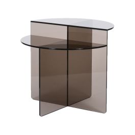 Bijzettafel Talan glas bruin