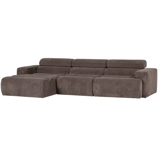 Chaise longue Leve bruin links 300 cm
