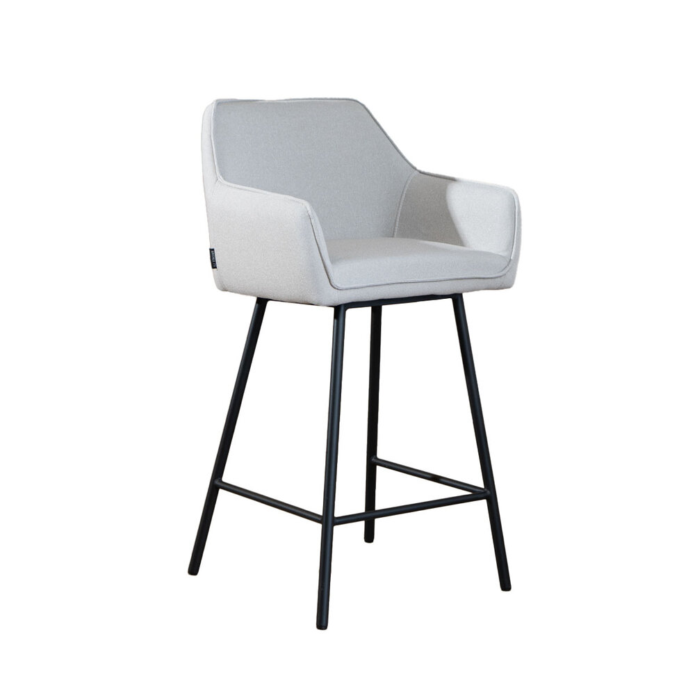 Barkruk Nove gerecycled polyester grijs 54 cm