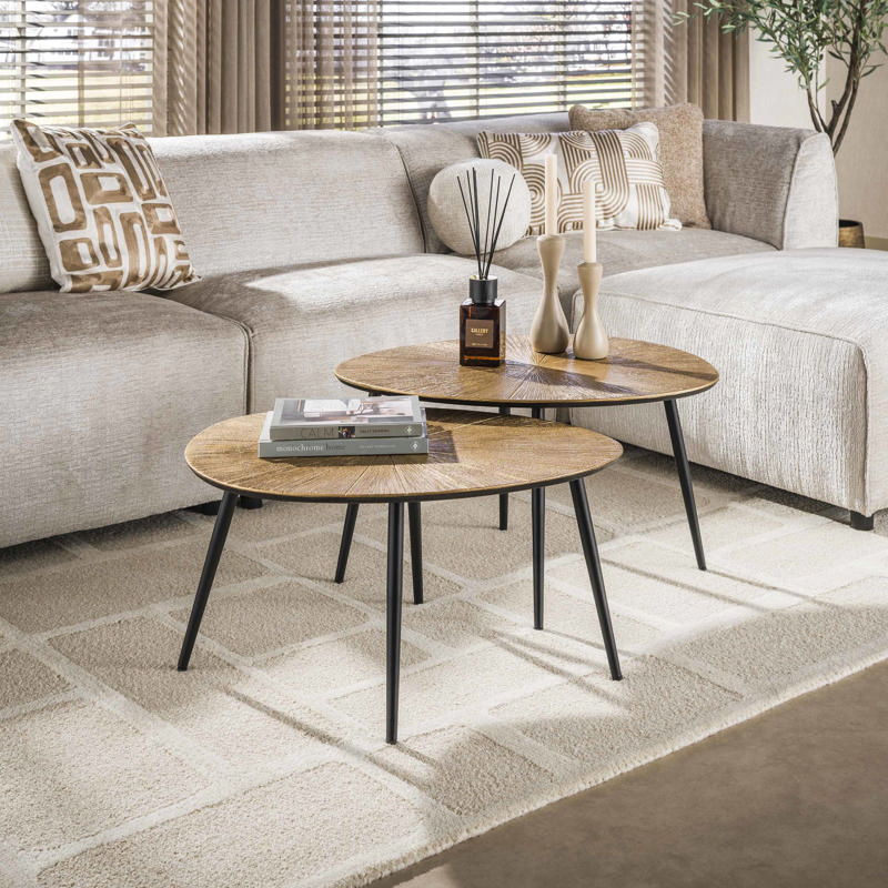 Salontafel Levon organisch set van 2