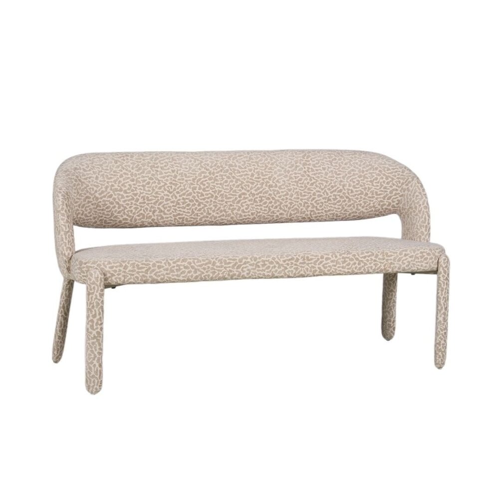 Bankje Jasan polyester taupe 160 cm