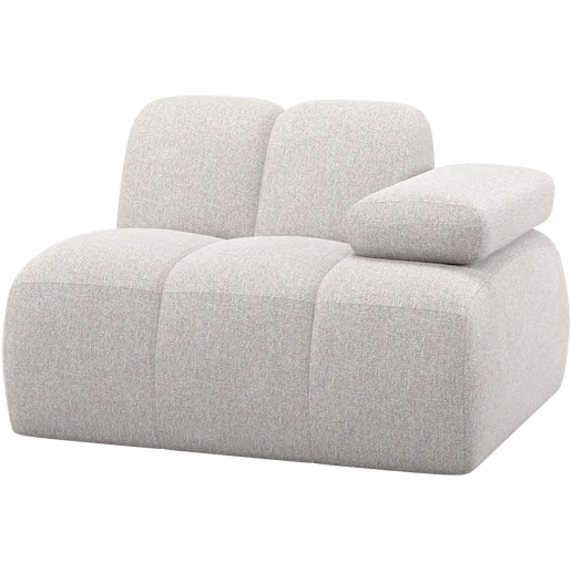 Bank Galnan beige 1-zits rechts 124 × 74 cm hoog