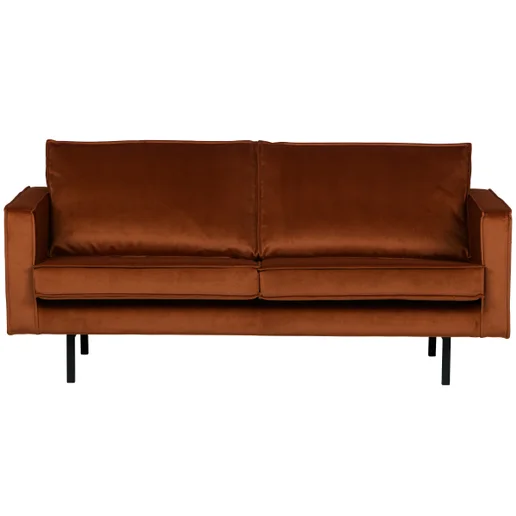 Bank Levnae velours oranje 5-zits 190 cm
