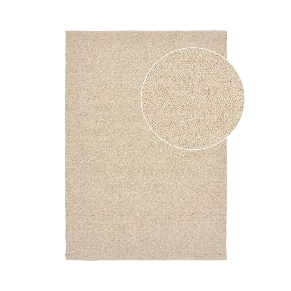 Vloerkleed Isis wol beige 160 cm
