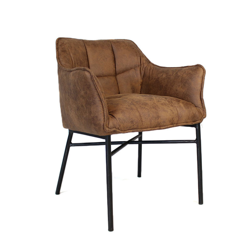 Stoel Melis microvezel cognac 62 cm