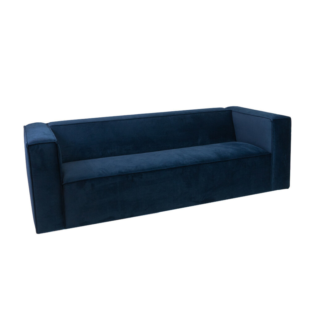 Bank Palvo velours blauw 3-zits